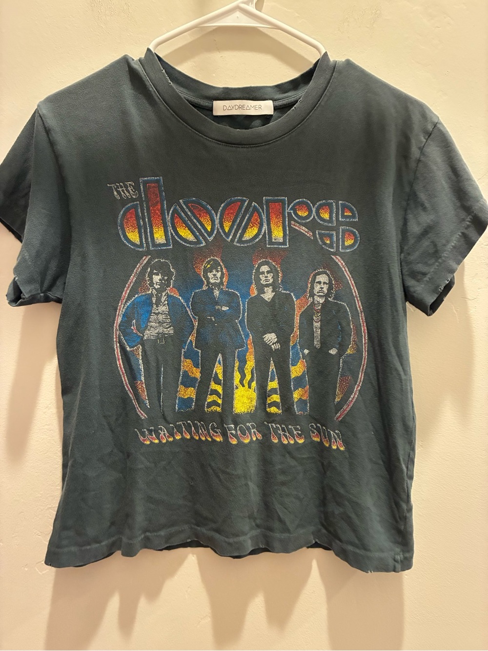 Daydreamer The Doors Graphic Tee - Dark Teal with Multicolor Print Adult XS